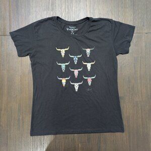 Ariat | Women's Deco Skulls | XL Relaxed Fit | 100% Cotton
